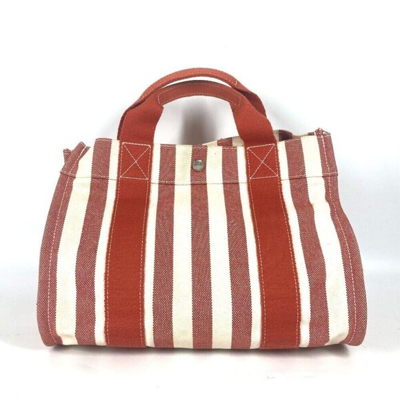 Hermes Red and White Striped Shoulder Bag - Picture 1 of 15